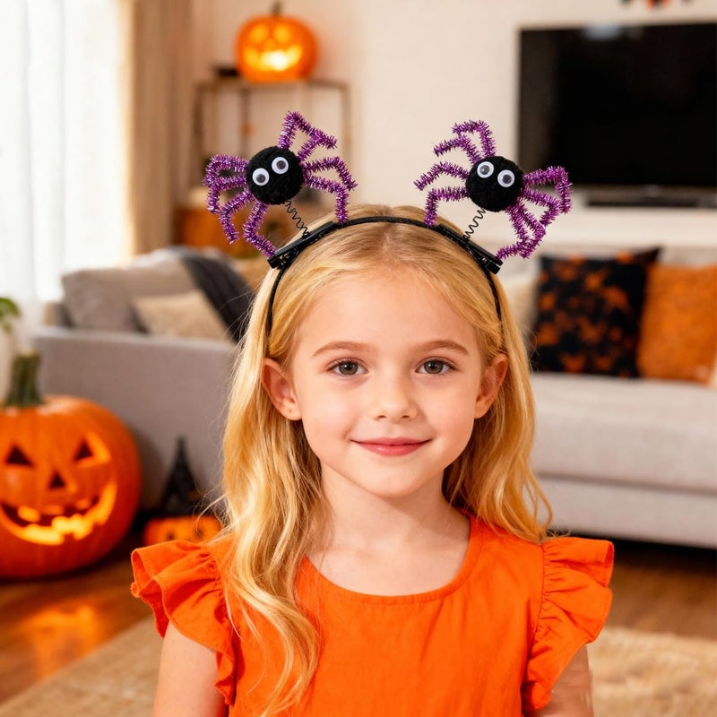 YTAONS Spider Hair Clips for Women Girls, Spring Spider Barrettes Hairpins Halloween Hair Accessories (Purple -A) - Image 3
